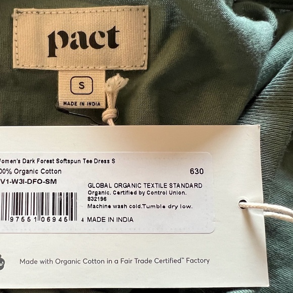 Pact Organic Pocket Tee Dress - Picture 6 of 6